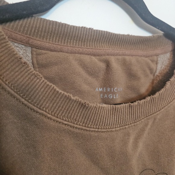 AE Halloween Graphic Skeleton Halloween Crewneck XXL Camel Sweatshirt Soft Cozy - Picture 6 of 9